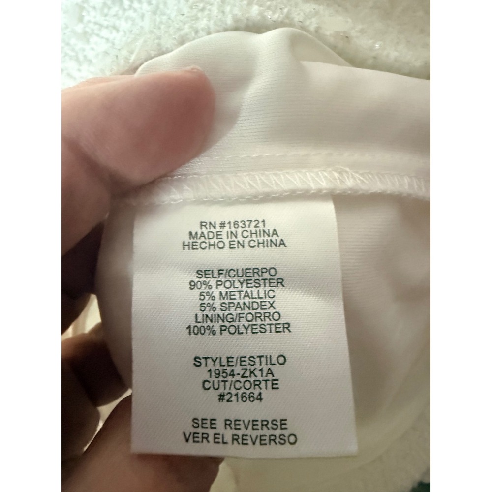 City Studio Ivory White Sequin Bodycon Mini Dress Sweetheart Neck 3/4 NEW - Picture 6 of 9